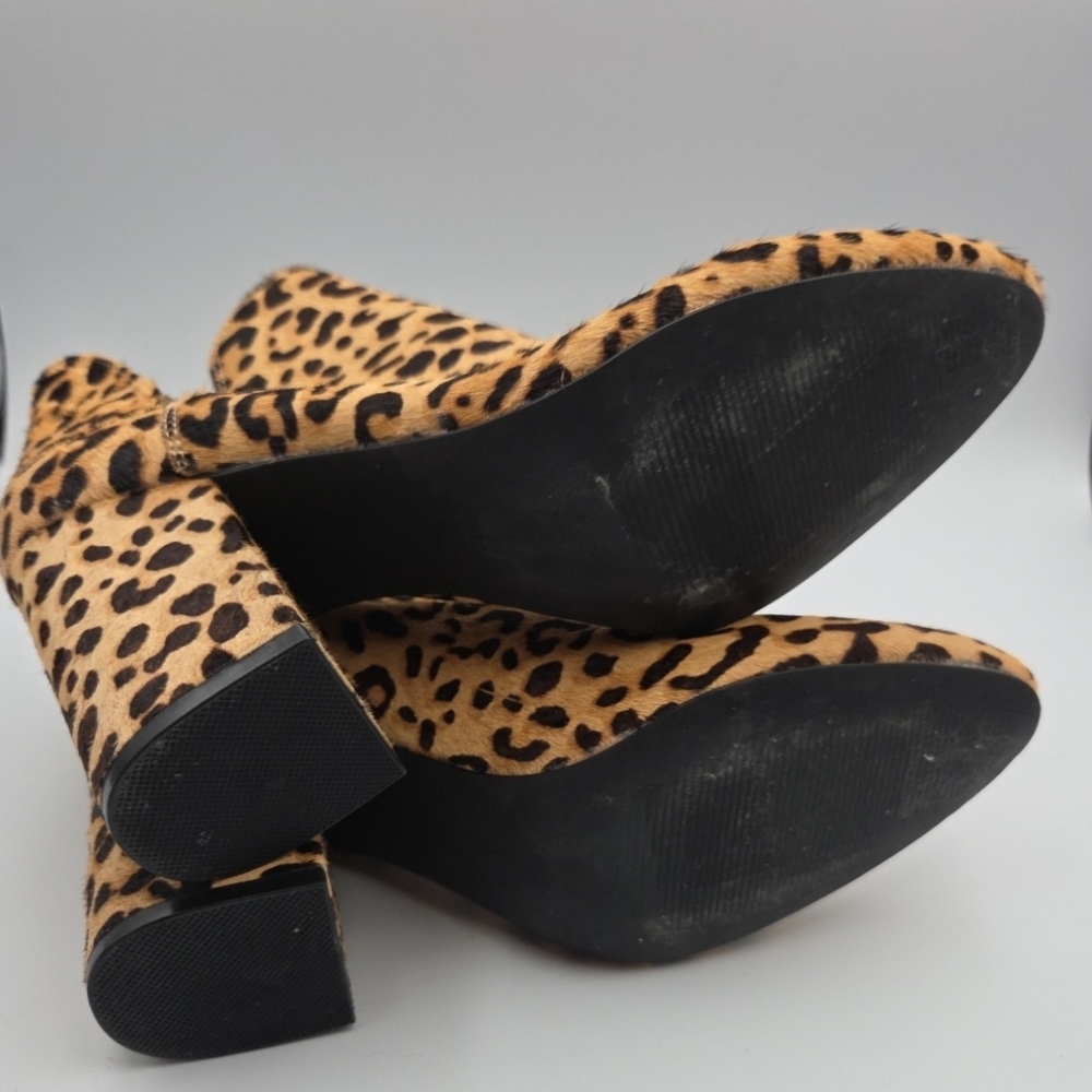 Steve Madden Rockstar Cow Hair Leopard Booties Size 9.5  Excellent Condition - Picture 8 of 8
